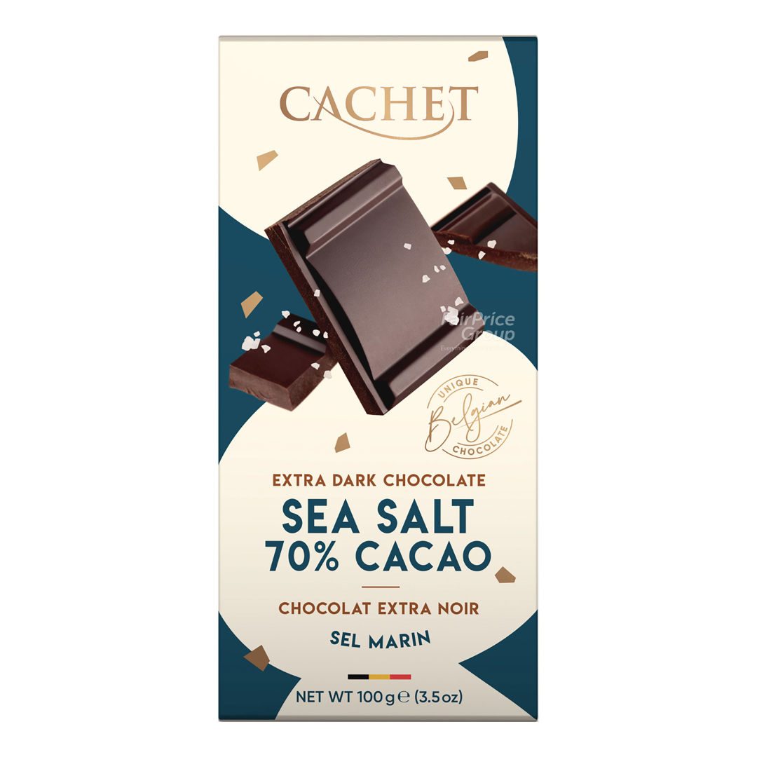 CACHET EXTRA DARK 70% SEA SALT 100G